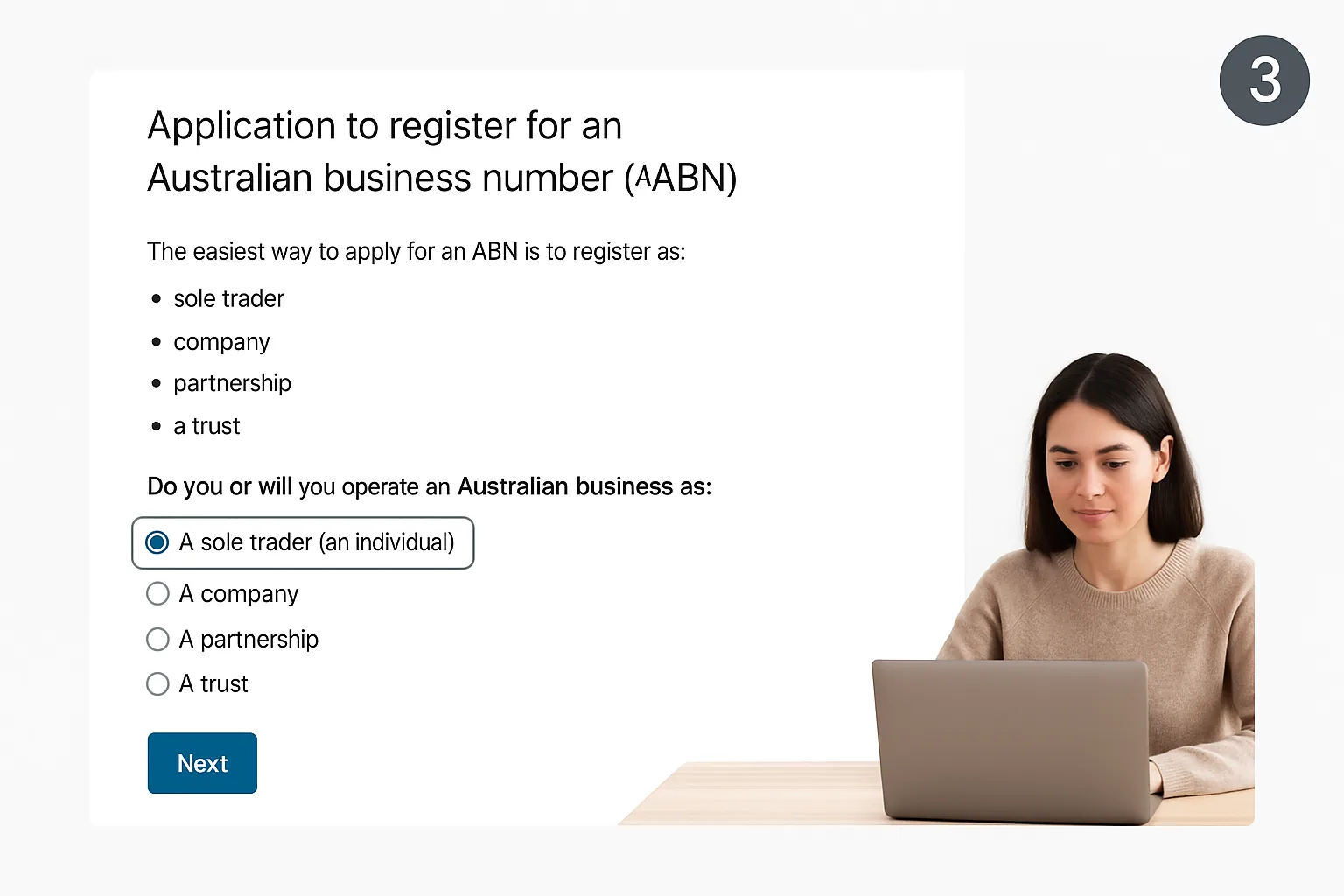 انتخاب ساختار کسب‌وکار برای ثبت ABN: Sole Trader، Company یا Partnership