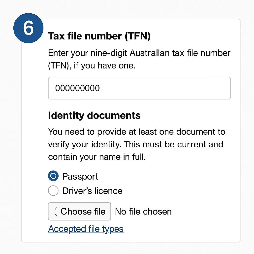 وارد کردن آدرس تجاری و اطلاعات تماس برای ثبت ABN