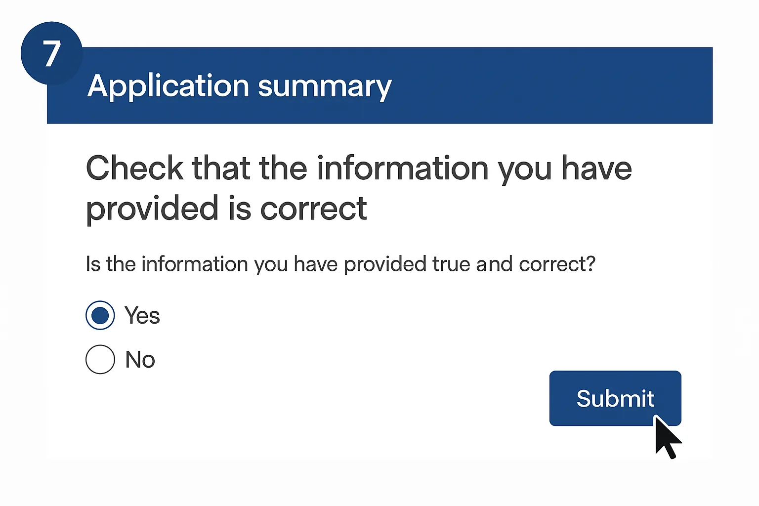 مرور و تأیید نهایی داده‌های فرم ثبت‌نام ABN قبل از ارسال