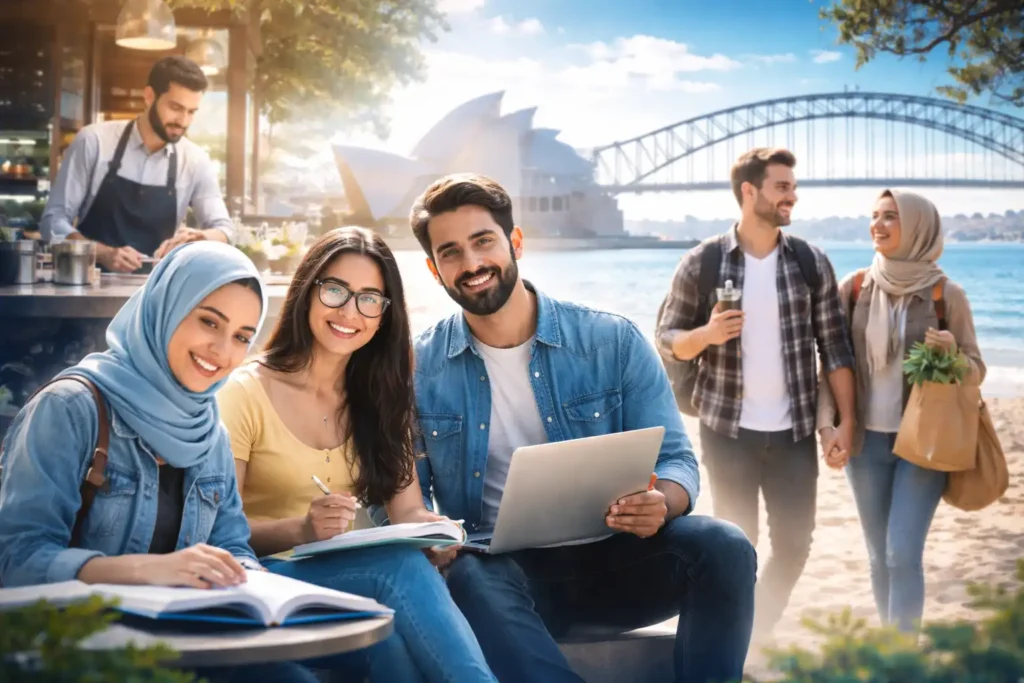دانشجویان ایرانی در استرالیا در حال تحصیل، کار دانشجویی و زندگی روزمره در فضای دانشگاهی و شهری